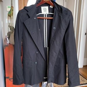 Really Cool Blazer Style Canvas Jacket with Zip Off Hoodie